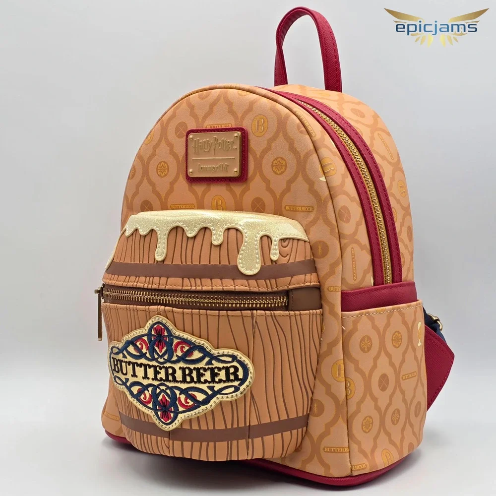 Loungefly Exclusive Harry Potter Butterbeer Figural Brown Mini Backpack New